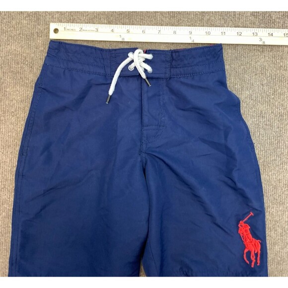 Polo Ralph Lauren Swim Trunks Boys S/P (8) Big Pony Mesh Lined Beach Pool Surf - Picture 4 of 8